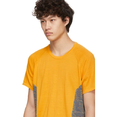 Shop Adidas X Missoni Yellow Wool Cru T-shirt In Gold