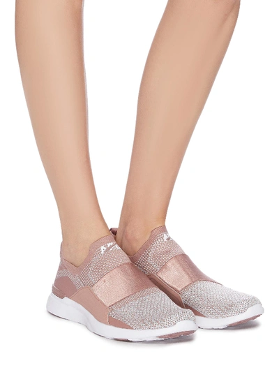 Shop Apl Athletic Propulsion Labs 'techloom Bliss" Knit Sneakers In Pink