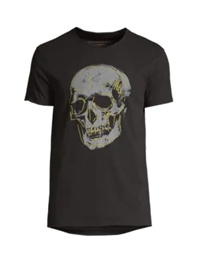 Shop John Varvatos Embroidery Skull Graphic T-shirt In Black