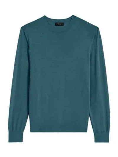 Shop Theory Wool Pullover Sweater In Mink Melange