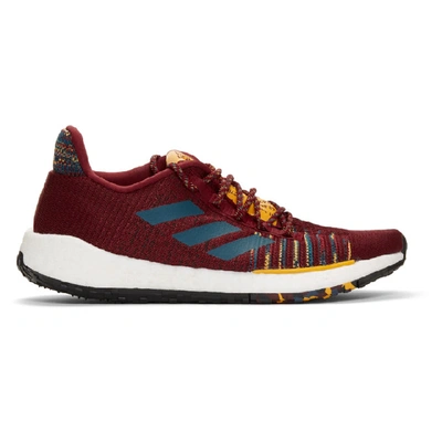 Shop Adidas X Missoni Burgundy Pulseboost Hd Sneakers