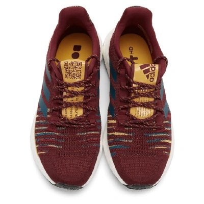 Shop Adidas X Missoni Burgundy Pulseboost Hd Sneakers