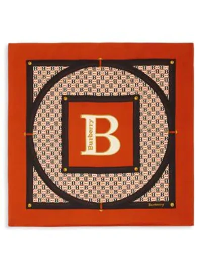 Shop Burberry Archive Scarf Print Silk Square Scarf In Bronze