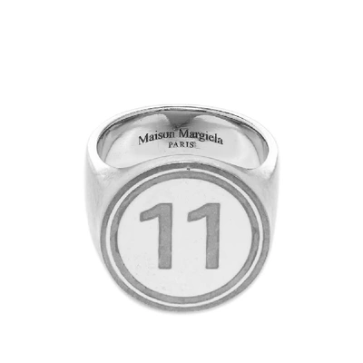 Shop Maison Margiela 11 Signet Ring In Silver