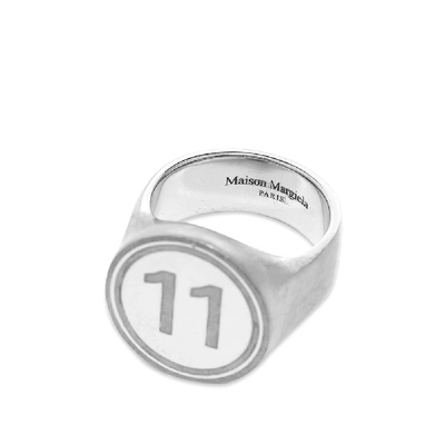 Shop Maison Margiela 11 Signet Ring In Silver