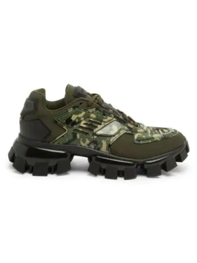 Shop Prada Cloudbust Thunder High-tech Sneakers In Militare