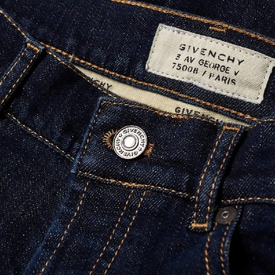 Shop Givenchy Taped Logo Jean In Blue