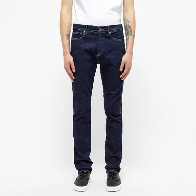 Shop Givenchy Taped Logo Jean In Blue