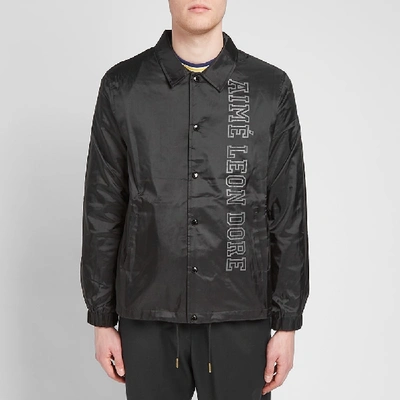 Shop Aimé Leon Dore Logo Coach Jacket In Black