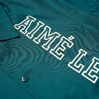 Shop Aimé Leon Dore Logo Coach Jacket In Green