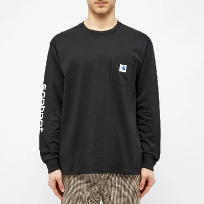 Shop Carhartt Wip X Soph.20 Long Sleeve Pocket Tee In Black