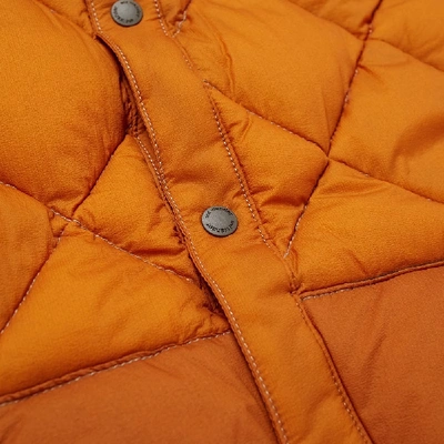 Shop And Wander Diamond Stitch Down Vest In Orange