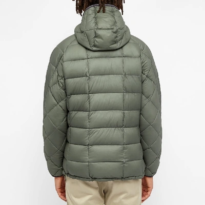 Shop And Wander Diamond Stitch Down Jacket In Green