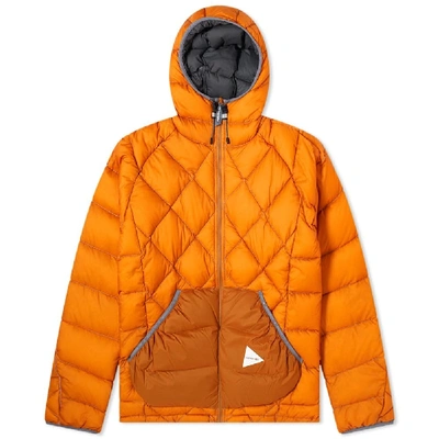 Shop And Wander Diamond Stitch Down Jacket In Orange