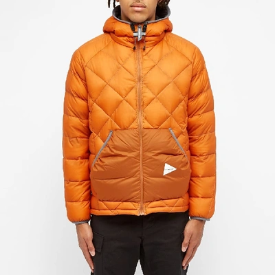 Shop And Wander Diamond Stitch Down Jacket In Orange