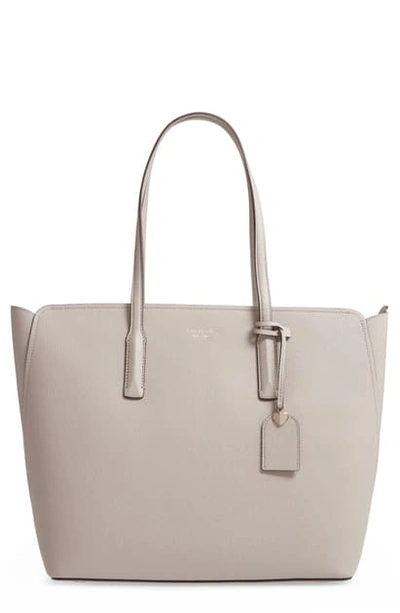 Shop Kate Spade Large Margaux Leather Tote - Beige