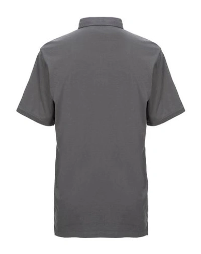 Shop Blauer Man Polo Shirt Lead Size M Cotton In Grey