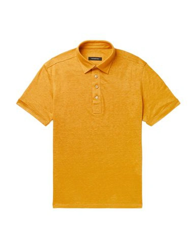 Shop Ermenegildo Zegna Polo Shirts In Yellow