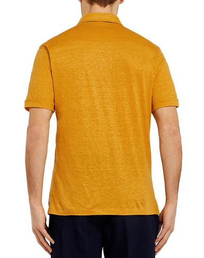 Shop Ermenegildo Zegna Polo Shirts In Yellow