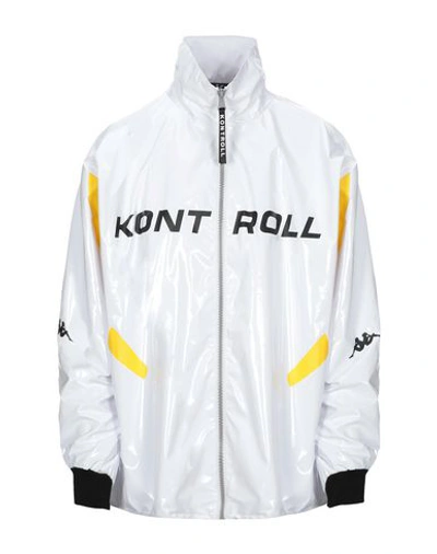 Shop Kappa Kontroll Kontroll Light Windbreaker Man Jacket White Size L Polyurethane