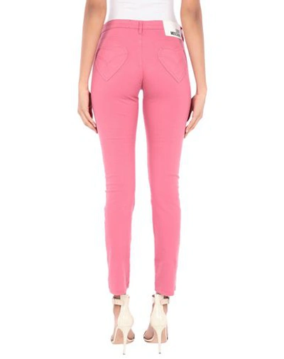 Shop Love Moschino Casual Pants In Pastel Pink