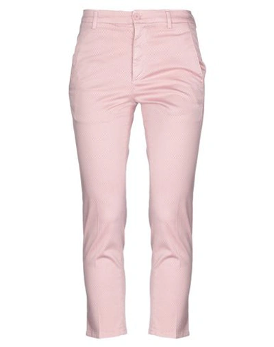 Shop Dondup Woman Pants Pink Size 28 Cotton, Elastane
