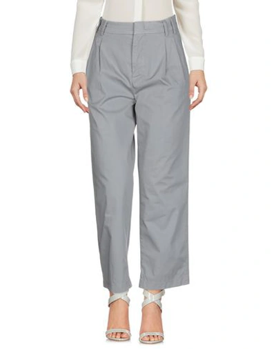 Shop Aspesi Woman Pants Grey Size 2 Cotton