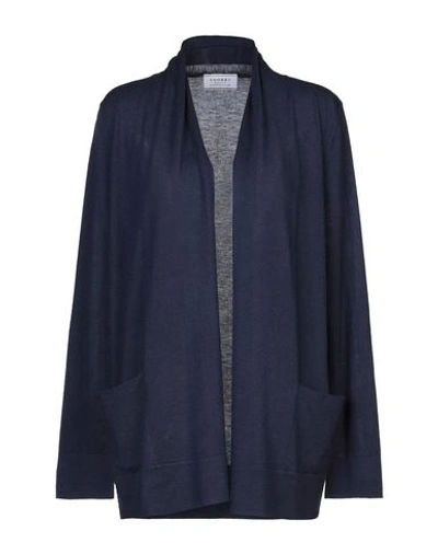 Shop Snobby Sheep Woman Cardigan Midnight Blue Size 4 Silk, Cashmere In Dark Blue
