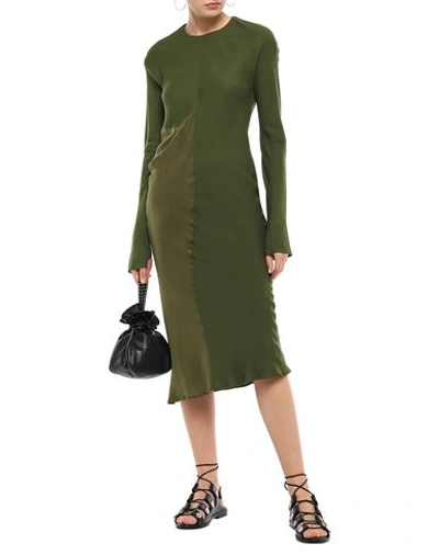 Shop Haider Ackermann Midi Dresses In Green