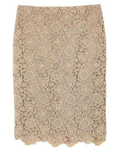 Shop Valentino Garavani Woman Midi Skirt Gold Size 6 Polyester, Viscose, Metallic Fiber