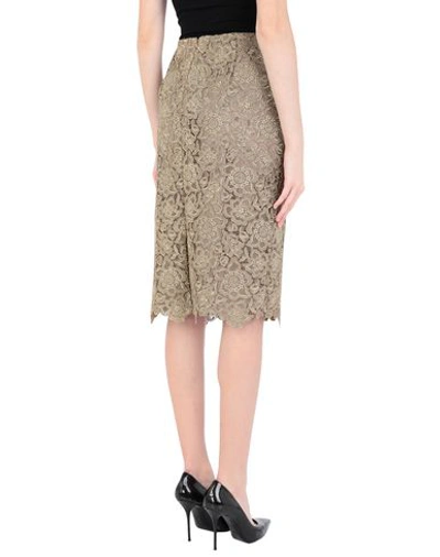 Shop Valentino Garavani Woman Midi Skirt Gold Size 6 Polyester, Viscose, Metallic Fiber