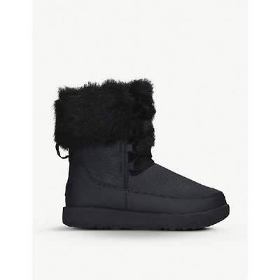 Ugg Gracie Waterproof Leather Boots In Black | ModeSens