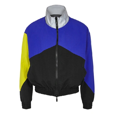 Shop Rhude Colour-blocked Nylon Jacket In Blue