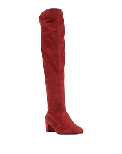 Shop L'autre Chose Knee Boots In Brick Red
