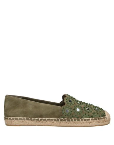 Shop Tory Burch Espadrilles In Military Green