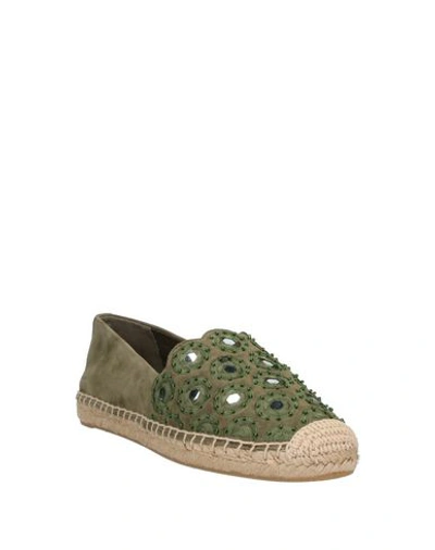 Shop Tory Burch Espadrilles In Military Green