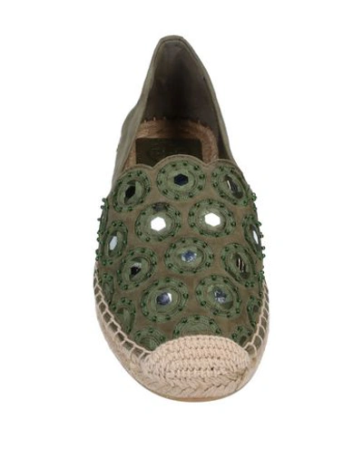 Shop Tory Burch Espadrilles In Military Green