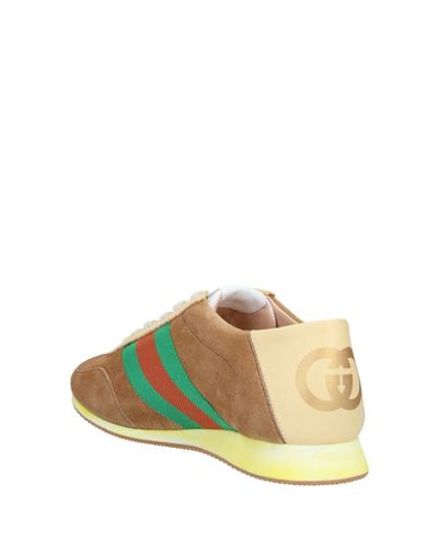 Shop Gucci Sneakers In Khaki