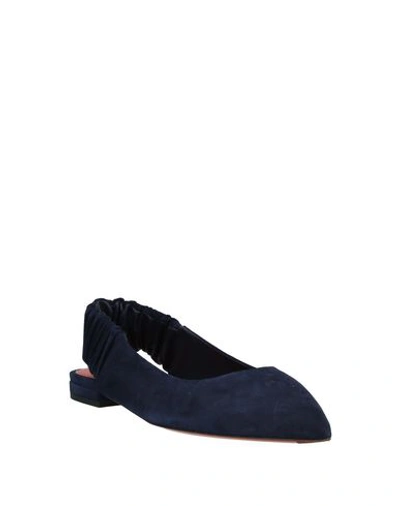Shop Santoni Ballet Flats In Dark Blue