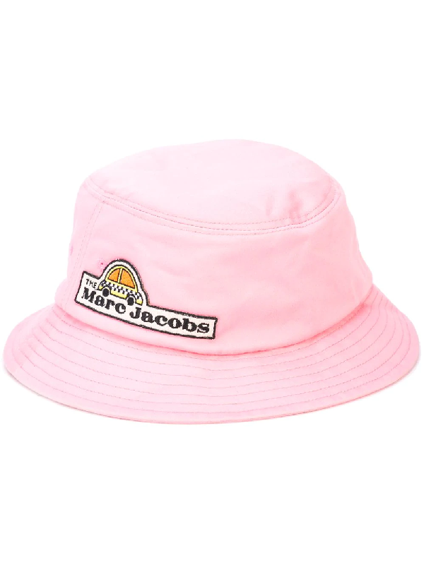 Marc Jacobs Pink Logo Cotton Bucket Hat ModeSens