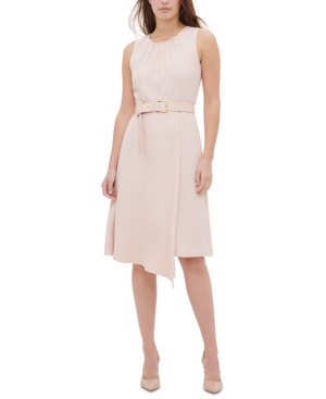 calvin klein belted sheath dress
