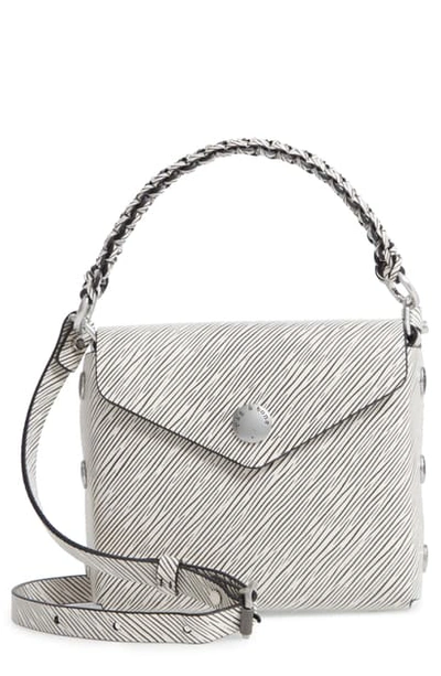 Shop Rag & Bone Micro Atlas Leather Crossbody Bag In Black/ White