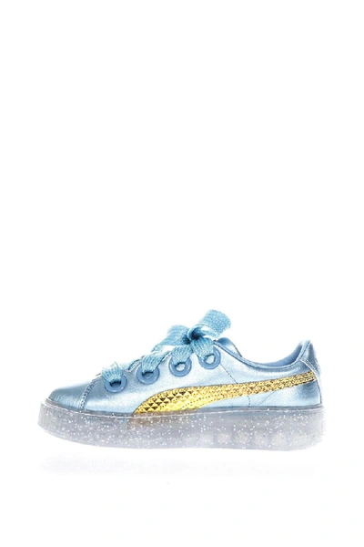 Shop Puma X Sophia Webster Metallic Leather Sneakers In White