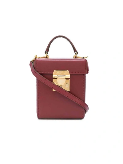 Shop Mark Cross Red Women's Burgundy Grace Cube Bag