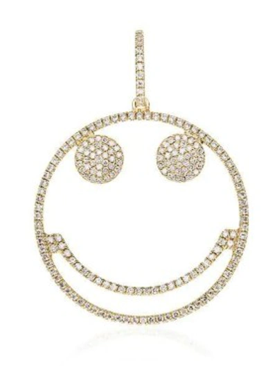 Shop Rosa De La Cruz Smiley Diamond Pendant In Not Applicable
