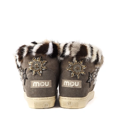 Shop Mou Eskimo Brown Suede Sneaker Star Ankle Boot In Neutrals