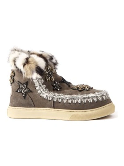 Shop Mou Eskimo Brown Suede Sneaker Star Ankle Boot In Neutrals