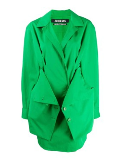 Shop Jacquemus Green Women's Green La Robe Murano