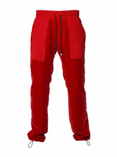 Shop Amiri Red Men's Velvet Commando Sweatpants