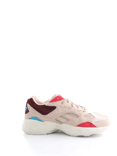 Shop Reebok Leather And Mesh Sneakers In Neutrals